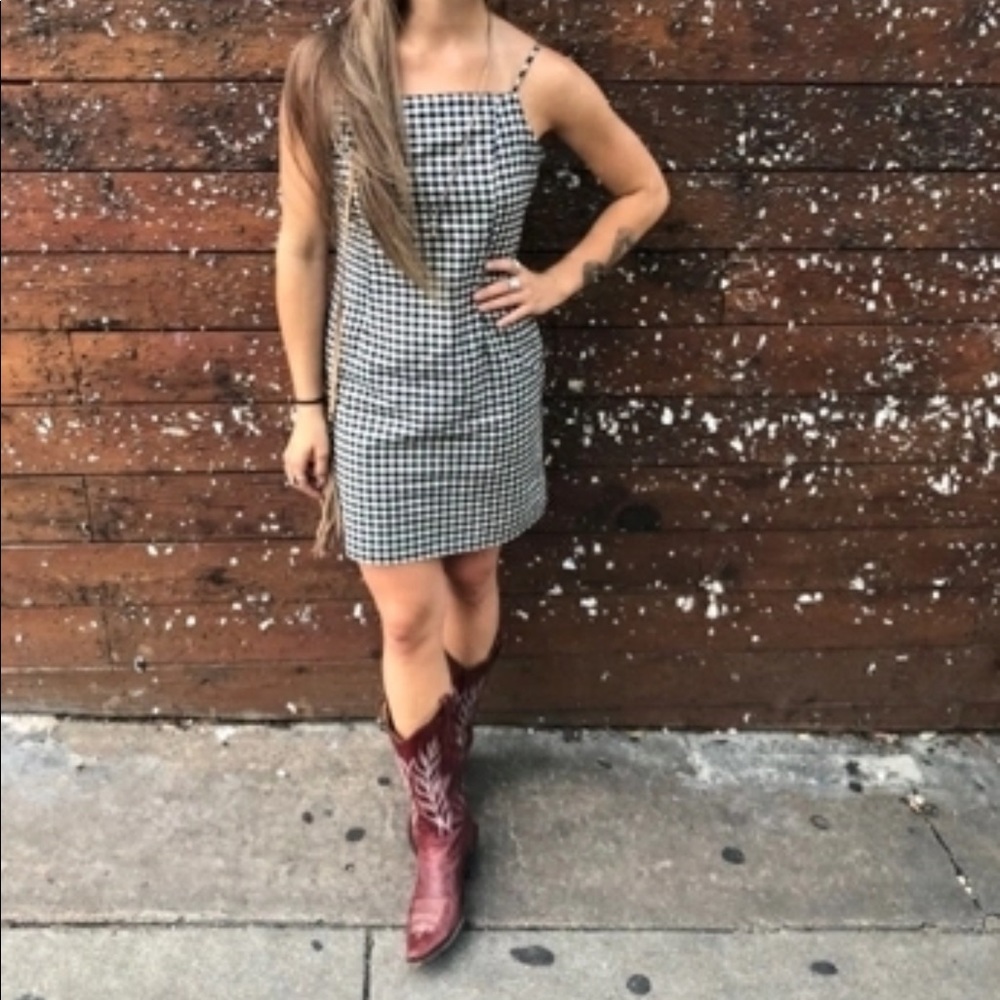 Gingham Print Cami Dress